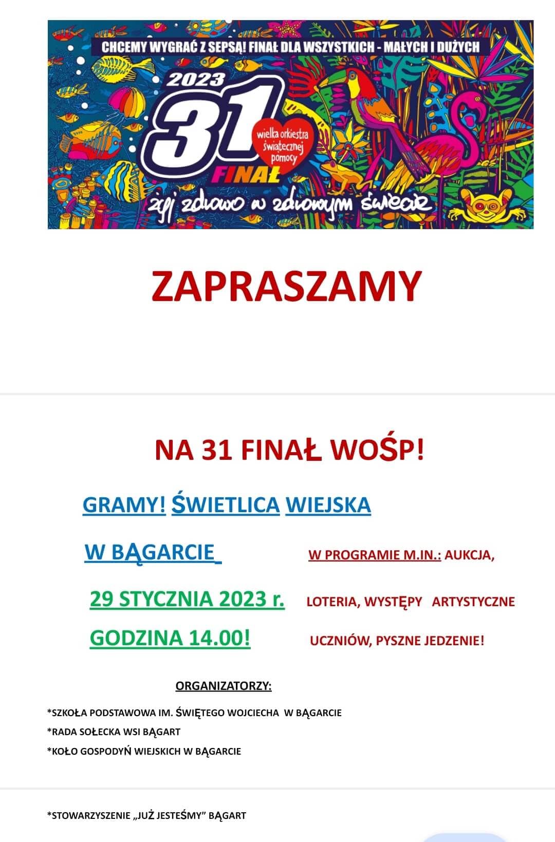 You are currently viewing Wielka Orkiestra Świątecznej Pomocy w Bągarcie